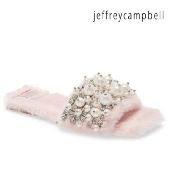 🆕️ NEW Women's Jeffrey Campbell Facile Faux Fur Slide Sandal 7.5 and 8.5 M Pink - Picture 3 of 6